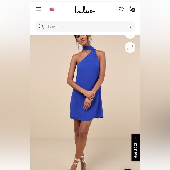 Lulus Dresses & Skirts - Lulu's Royal Blue Halter Dress